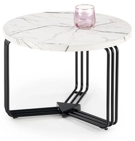 Masuta cafea Antica M marble alba – H41 cm