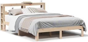 vidaXL Cadru de pat cu tăblie, 120x190 cm, lemn masiv pin