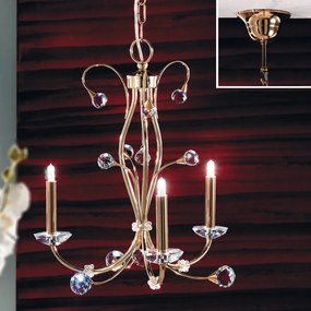 Candelabru elegant de lux cristal Swarovski Eremitage 3L 24K gold