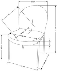 Scaun de bucaterie Novak, crem