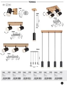 Lustra stil nordic cu 4 pendule Toras