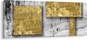 Tablou - Pătrate de aur N⁰3 (120x50 cm)