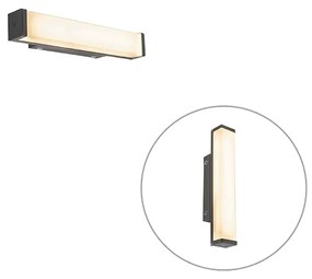 Aplică neagră 32 cm IP44 - Cascada