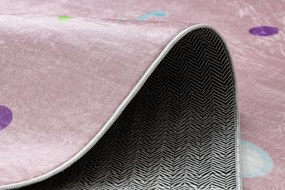 BAMBINO 41870 covor lavabil Balerina, curcubeu pentru copii anti-alunecare - roz