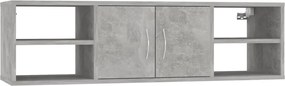 vidaXL Raft de perete, gri beton, 102x30x29 cm, PAL