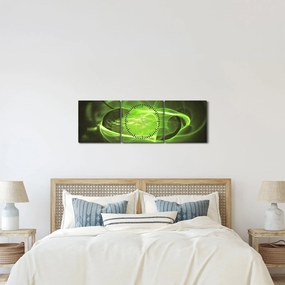 Tabloul modern abstract (cu ceas) (90x30 cm)