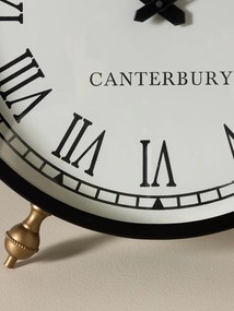 Ceas mare de masa din piele si alama , " Canterbury "