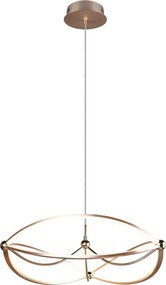 Lustră alămie LED cu intensitate reglabilă Charivari – Trio