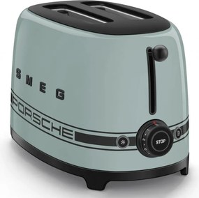 Prăjitor de pâine SMEG 50's Style Porsche TSF01PSGEU, 950 W, 2 felii, 6 niveluri, Tava pentru firimituri, Cablu integrat, Oțel inoxidabil, Verde