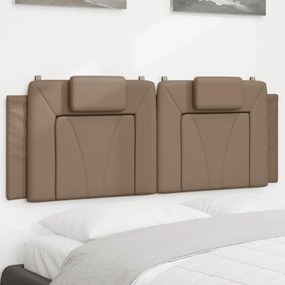 374794 vidaXL Pernă pentru tăblie de pat, cappuccino 140 cm piele artificială