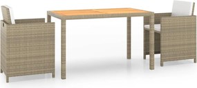 vidaXL Set mobilier de grădină cu perne, 19 piese, bej, poliratan