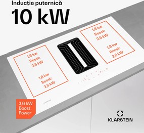 Klarstein Plită cu inducție AirJet 90 Down Air System + DownAir-hota