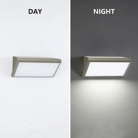 Brilagi-LED Aplica de perete LED pentru exterior cu senzor TRIANGLE, 20W, 230V, gri, IP65
