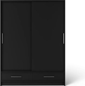 Dulap cu uși glisante Estantte II, 150x60x200 cm – Negru