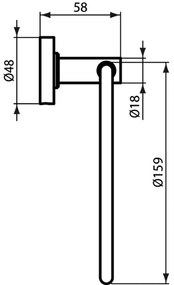 Suport prosop baie rotund crom lucios Ideal Standard IOM Crom lucios