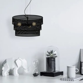 Lustră pe cablu GLUM 3xE27/60W/230V neagră