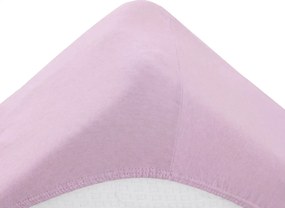 Cearceaf jersey pentru patut copii violet deschis 70 x 140 cm