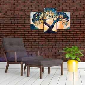 Tablou – Mozaic – soare și arbore II. (90x60 cm)