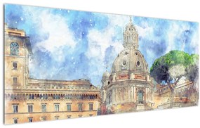Tablou - Biserica Santa Maria di Loreto, Roma, Italia (120x50 cm)