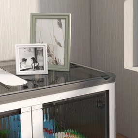 HOMCOM Cutie de depozitare pliabilă și empilabilă 99L din plastic cu capac și 4 roți, acces la 5 laturi, alb | Aosom Romania