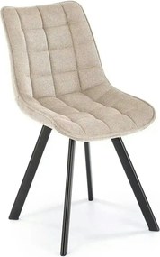 Scaun K549, bej/negru, stofa clasica/metal, 46x61x84 cm