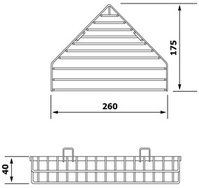 Suport de săpun de colț AQUALINE 37003 Chrom Line , crom