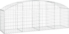 vidaXL Coș gabion arcuit 200x50x60/80 cm fier galvanizat