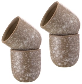 Set Cadou 4 Pahare Novum Granit-Maro-Perle-Mat (150ml) glazurat manual