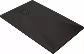 Cadita dus dreptunghiulara Deante Correo negru mat 100x90 cm