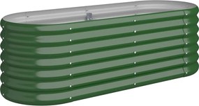 vidaXL Strat înălțat grădină 114x40x36 cm oțel galvanizat