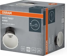 Osram - Spot încastrat TWIST LED, 10W, 230V, 4000K, Ø 9,3 cm, alb