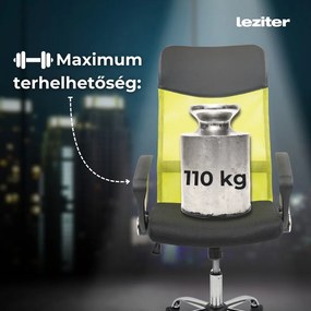 Scaun rotativ ergonomic de birou Fit, verde