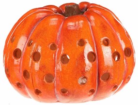 Decorație LED mare de toamnă Dovleac cu găuri, 33x 33 x 21 cm, magneziu