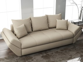 Canapea extensibilă dumonde cu ladă de depozitare si sezut confortabil din spuma high-density, Loana Enjoy Camel 250x100 cm