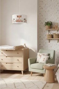 Brilagi - Lustră LED pentru copii cu cablu BOBO 1xE27/60W/230V Ø 35 cm alb/animăluțe