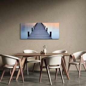 Tablou - Ponton de la Lacul Starnberger, Bavaria, Germania (120x50 cm)