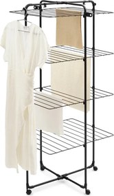 Uscător de rufe negru mat 30 m HangOn Tower – Brabantia