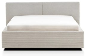 Pat matrimonial bej tapițat fără somieră 140x200 cm Cube – Meise Möbel