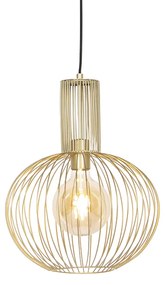 Lampă suspendată de design aurie - Wire Bake