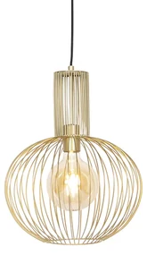 Lampă suspendată de design aurie - Wire Bake