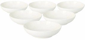 Set de 6 farfurii adânci din porțelan Linie 20 cm