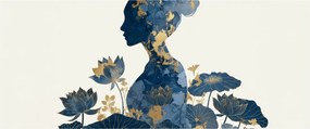 Tablou - Profil de femeie din marmură (120x50 cm)