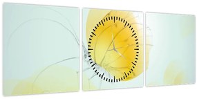 Tablou - Fluturele galben (cu ceas) (90x30 cm)