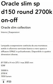 Lustra LED XXL suspendata Oracle slim sp d150 round 2700k on-off negru