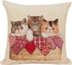 decoDoma Faţă pernuţă în stil goblen PISOI, 45 x 45 cm
