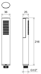 Ravak X07P114 - Duș de mână crom lucios