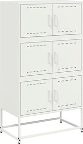 vidaXL Dulap, alb, 68,5x38,5x123,5 cm, oțel