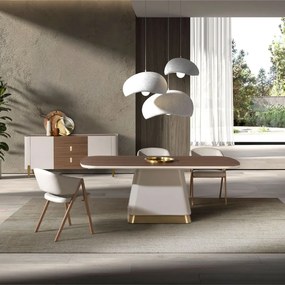Masa deosebita design LUX Walnut-Bej 200x95cm