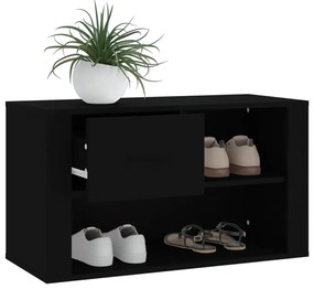 Pantofar, negru, 80x35x45 cm, lemn compozit 1, Negru