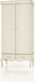 Dulap lemn masiv Celisea 2 Uși, 112 × 63 × 220 cm - Ivoire